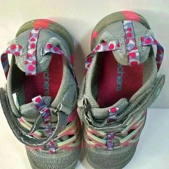 Skechers Sandal Shoes Girls Sz 11 Gray Multi Color - Picture 9 of 9